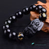 TCC™ Natural Black Obsidian Saint Buddha Bracelet
